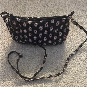 Vintage Vera Bradley Black and Red Crossbody Bag